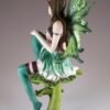 Fairy Collection~Green Fairy With Little Dragon On Mushroom Figurine 10" High Resin Statue New