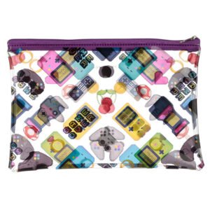 Collectable Design~Handy Clear PVC Toiletry Make-up Travel Case/Pencil Case - Game Over Design