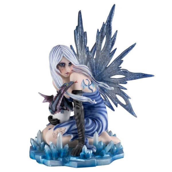 Fairy Collection~Blue Ice Fairy With Baby Dragon Hatching From Egg Figurine 12" High New In Box!