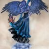 Fairy Collection~Dark Blue Fairy With Two Flying Dragons Figurine Statue 21.25" High Resin New!