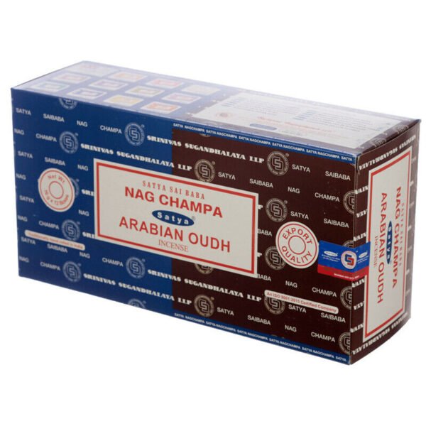 Home Fragrance~SATYA Sai BaBa Nag Champa & Arabian Oudh Incense Sticks 12 x 14 sticks