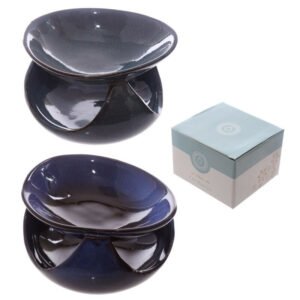 Home Fragrance~Abstract Design Squat Mottled Glaze Ceramic Oil Burner