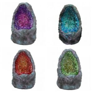 Magicun Giftware~Nemesis Crystal Cavern Led Light Geode Rock Gift Decor Ruby Amethyst Emerald