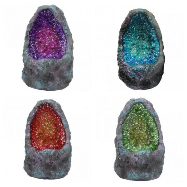 Magicun Giftware~Nemesis Crystal Cavern Led Light Geode Rock Gift Decor Ruby Amethyst Emerald