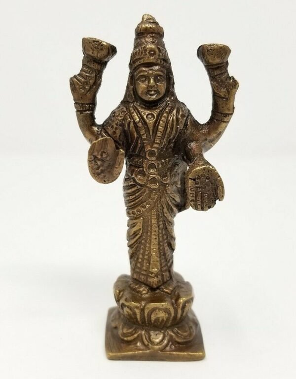 Hinduism Statues & Figures~Solid Brass Silver Plated Finish Ganesh 2"H