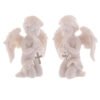 Home Decor~Cute Praying Cherub Figurine Holding Jewelled Silver Cross Ornament Gift Novelty