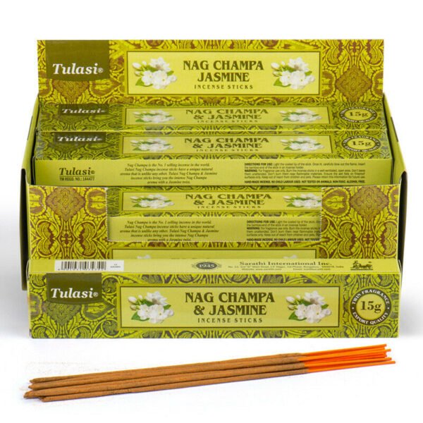 Home Fragrance~Nag Champa Tulasi Jasmine Incense Sticks x 12 Packs