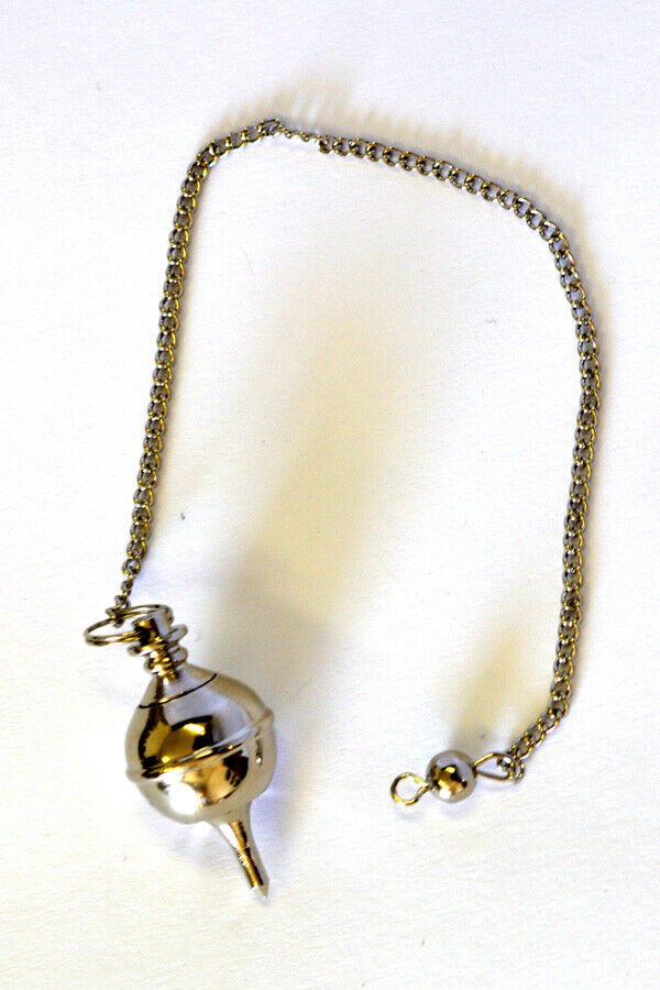 Magicun Stone~Silver Finish Pendulum 1.5"L with Chain
