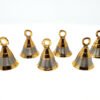 Wicca & Paganism~Two-Tone Bell 2" Chrome Mini Altar Chime Brass and Chrome Finish 6 Pieces