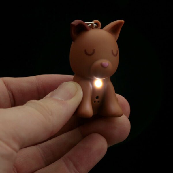 Collectable design~Cute LED Light and Sound Dog Squad Keyring Novelty Accessory