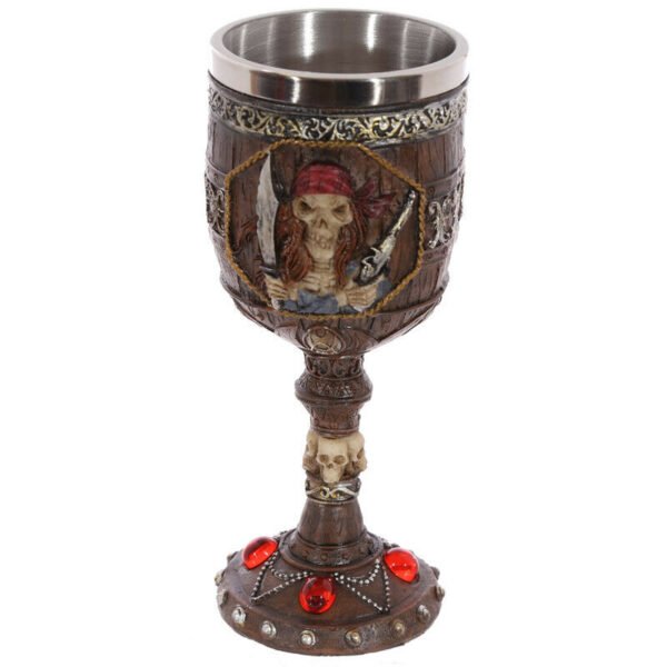Home Decor~Pirate Design Decorative Goblet Chalice Cup Fantasy Ornament x 1