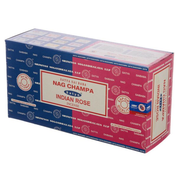 Home Fragrance~SATYA Sai BaBa Nag Champa & Indian Rose Incense Sticks 12 x 14 sticks