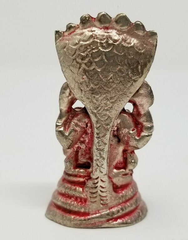 Hinduism Statues & Figures~Solid Brass Silver Plated Finish Ganesh 2"H