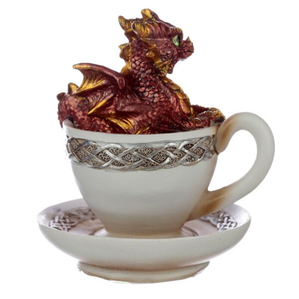 Collectable design~Elements Baby Dragon in a Teacup Figurine Collectable Ornament