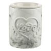Home Fragrance~Love Heart Concrete & Ceramic Oil Burner - Simple Design Home Fragrance