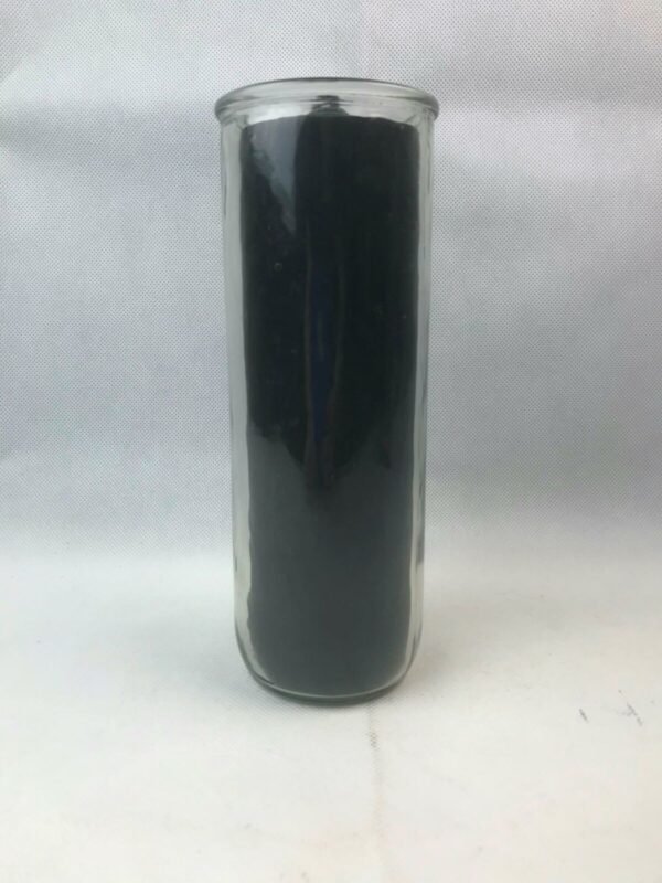Magic Candle~Black 7 Day Pullout Candle In Glass / Refillable / Unscented Magic Pagan Wicca