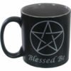 Witchcraft~Blessed Be Black Ceramic Coffee Tea Mug Cup Wicca Pagan Dishwasher & Micro Safe