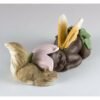 Fairy Collection~Ebony Baby Fairy Sleeping With Squirrel Figurine 3.25" Long Resin New In Box!