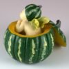 Fairy Collection~Baby Fairy Sleeping In Green Pumpkin Shell Figurine 2.5" High Resin New In Box!