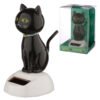 Home Decor~Lucky Black Cat Novelty Solar Powered Dashboard Flip Flap Pal