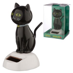 s-l1600_bd4fe41a-4304-423e-bbe6-c86b04c70a28 Home Decor~Lucky Black Cat Novelty Solar Powered Dashboard Flip Flap Pal