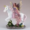 Fairy Collection~Mini Pink Fairy Riding Unicorn Figurine 3" High Resin New!