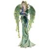 Fairy Collection~Large Scale Green Angel Fairy With Peacock Figurine Statue 21" High New In Box