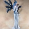 Fairy Collection~Large Scale Snow Fairy With Wand and Dragon Figurine Statue 24"H Resin New!