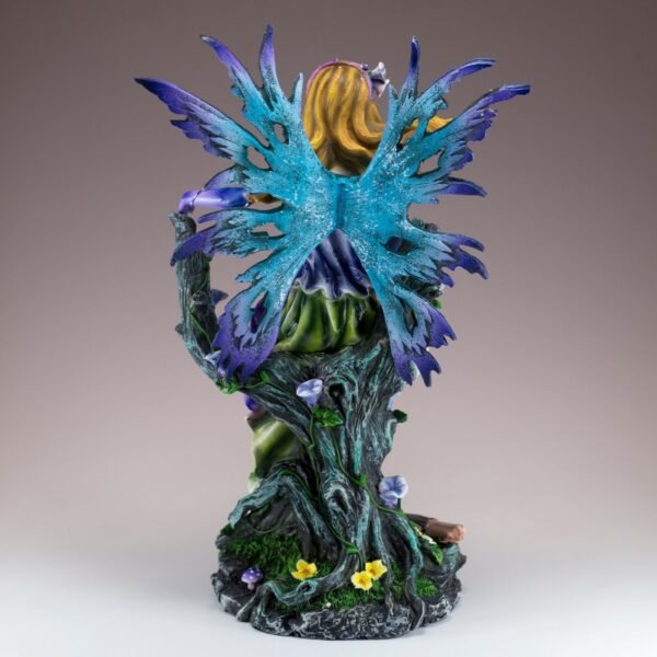 Fairy Collection~Purple Fairy Figurine Statue With Hummingbird Butterfly 11.5" High New In Box!