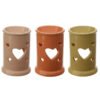 Home Fragrance~Tall Ceramic Eden Oil and Tart Burner with Heart Cut-out