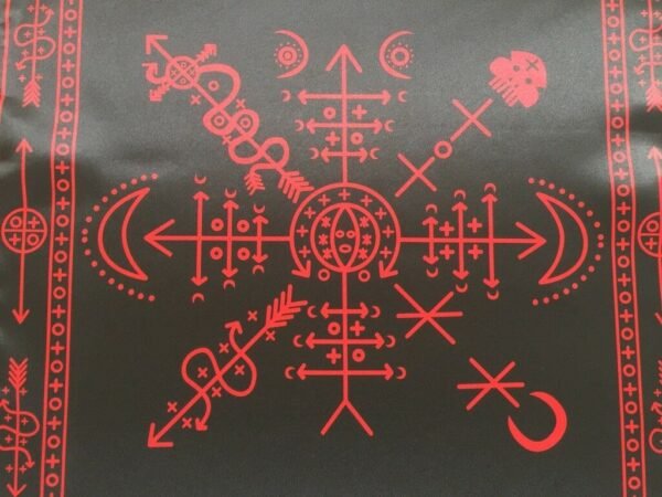 MagicunTarot Cloth~Ritual Tablecloth Rites Voodoo Black Version