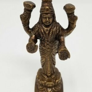Hinduism Statues & Figures~Solid Brass Silver Plated Finish Ganesh 2"H