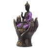 Home Decor~Decorative Purple and Black Buddha - Protector Oriental Spiritual Ornament