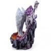 Fairy Collection~White Angel Fairy With Purple Dragon In LED Flames Figurine Statue 10"H New!
