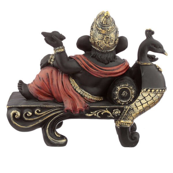 Home Decor~Decorative Ganesh Figurines Peacock Bench Statue Ornament Gift Hindu God Statue