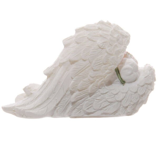 Home Decor~Decorative Rose Cherub Angel Sleeping Figurine