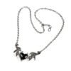 Alchemy Gothic - BLACKSOUL - Necklace / gothic Devil Horns Wings Pendant