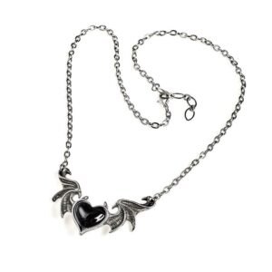 Alchemy Gothic - BLACKSOUL - Necklace / gothic Devil Horns Wings Pendant