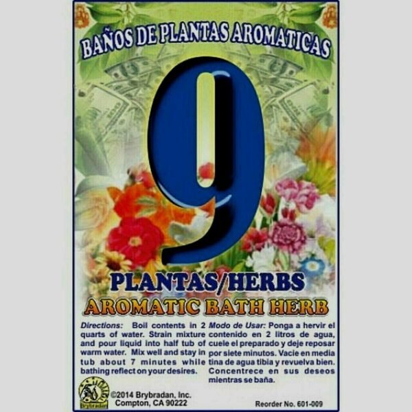 【Bath Herb】Spiritual Aromatic Bath Herb 9 HERBS 9 PLANTAS Bano de Hierbas 1oz