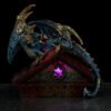 Collectable design~Stained Glass Window Roof Top LED Dark Legends Dragon Figurine