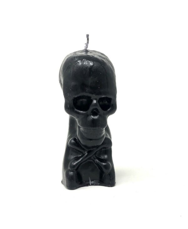 Magic Candle~Black Skeleton Figurine Image Spell Candle Pagan Wicca Hoodoo