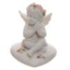 Home Decor~Collectable Cherub Sitting on Heart with Pink Roses
