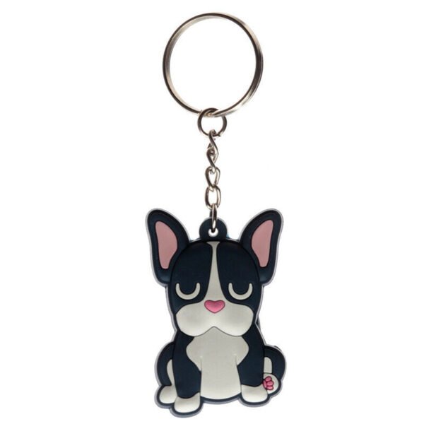 Collectable design~Cute Novelty Dog Squad PVC Keyring Novelty Key Chain French Bulldog, Hound
