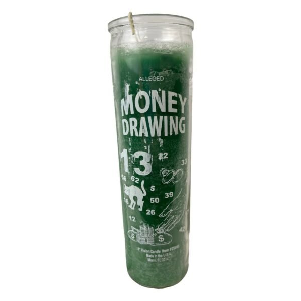 Magic Candle~Money Drawing Lucky Success Green 7 Day Candle Ritual Spell, Pagan Magic