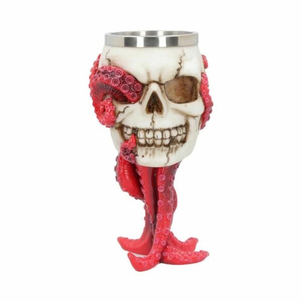 Magicun Giftware~Devoured Goblet 18cm Tankard 16cm Octopus Skull Beer Mug Wine Red Gothic Gift