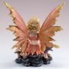 Fairy Collection~Peach Fairy With Dragon Sitting With Mushrooms Figurine Statue 5.75" High New