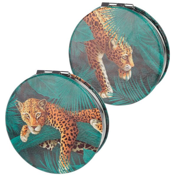 Collectable design~Animal Print Big Cat Spots and Stripes Compact Cosmetic Mirror