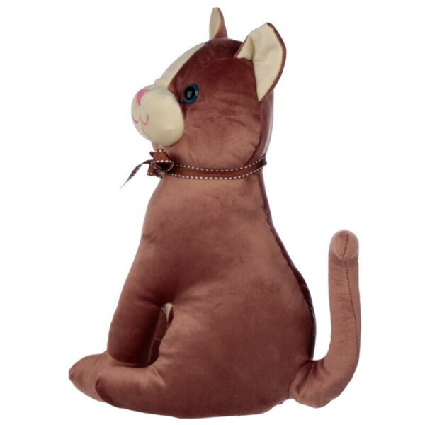 Home Decor~Interior Door Stop - Brown Cat with Ribbon Doorstop Stay Home Decoration Cosy