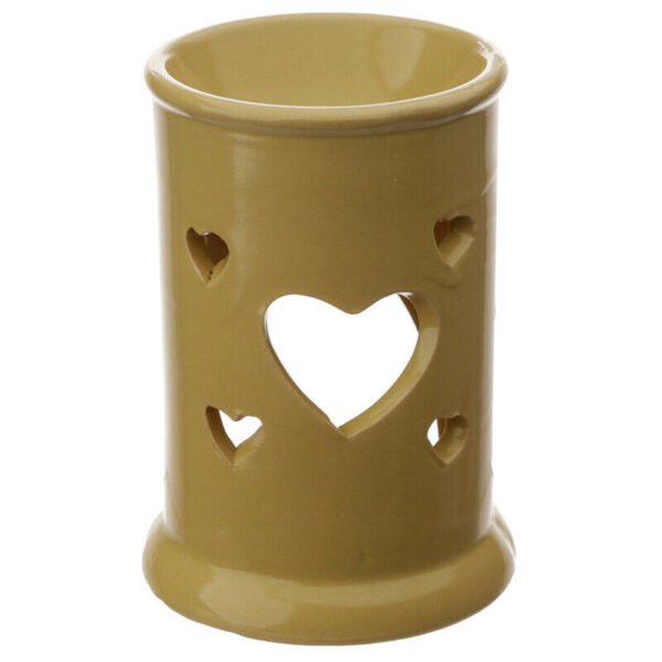 Home Fragrance~Tall Ceramic Eden Oil and Tart Burner with Heart Cut-out