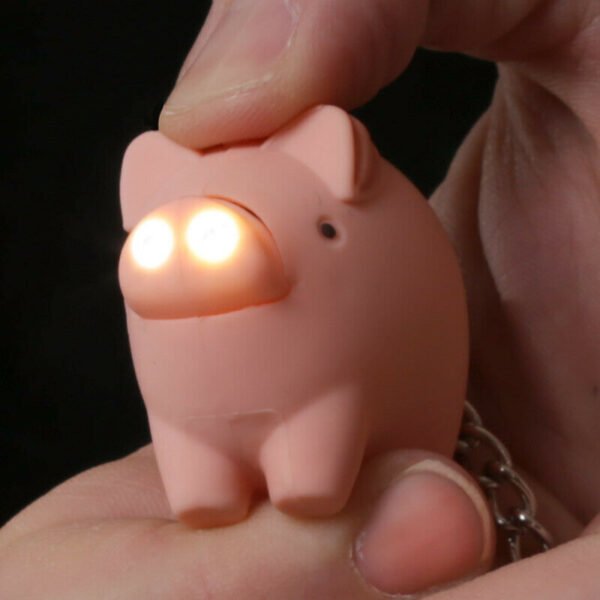 Collectable design~Novelty Cute LED Farmyard Keyring Cow Pig Gift